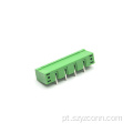 verde masculino plugável dos blocos terminais do passo de 7.62mm